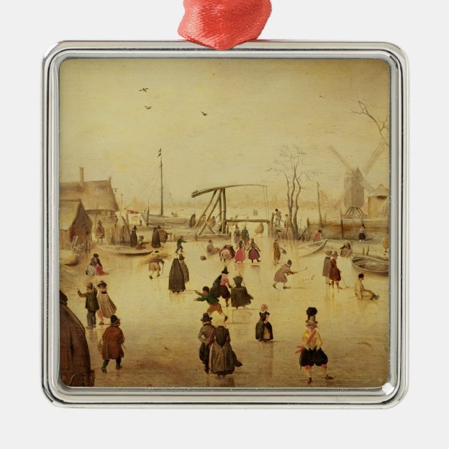 The Pleasures of Winter Metal Tree Decoration (Front)