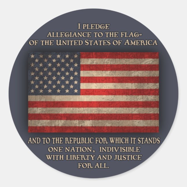 The Pledge Classic Round Sticker (Front)