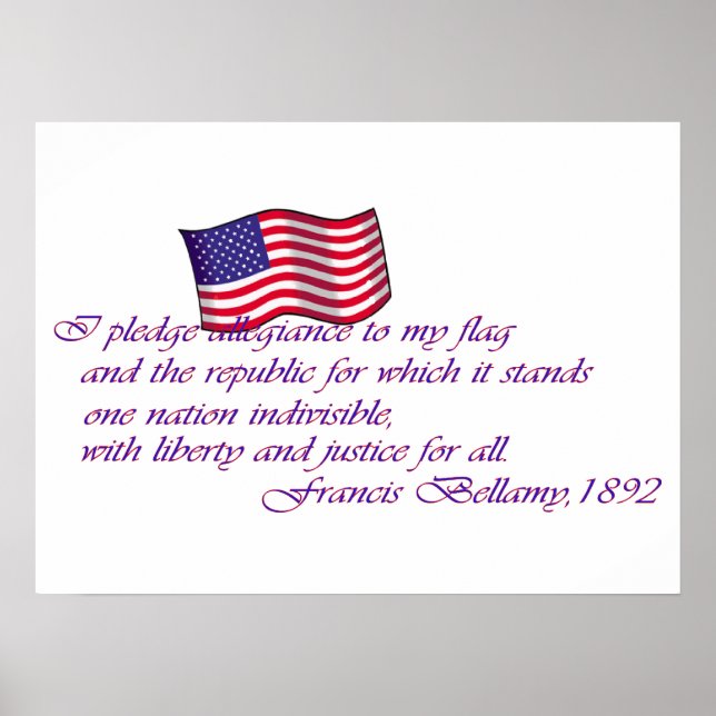 The Pledge of Allegiance - 1892 Poster (Front)