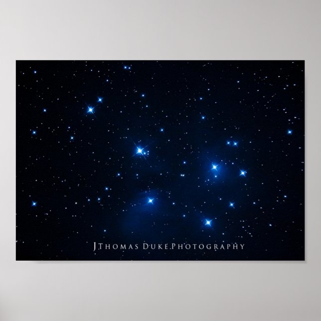 The Pleiades Star Cluster Poster (Front)