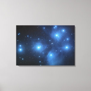 The Pleiades's star cluster aka The 7 sisters. Canvas Print