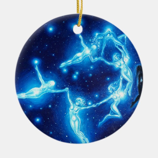 The Pleiads Ceramic Tree Decoration (Front)