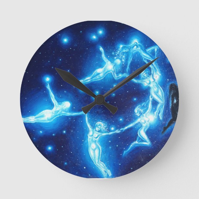 The Pleiads Round Clock (Front)