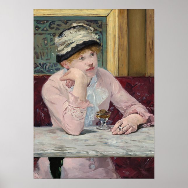 The Plum by Manet Impressionist Painting Poster (Front)