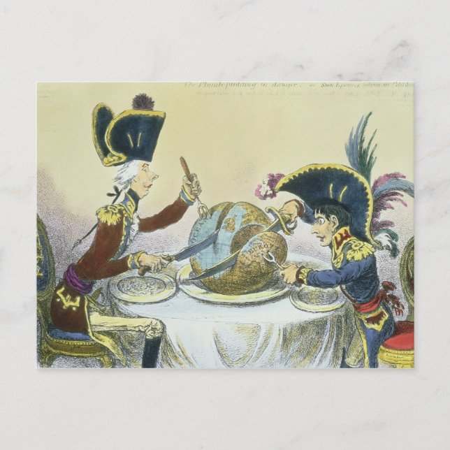The Plum Pudding in Danger, 1805 Postcard (Front)