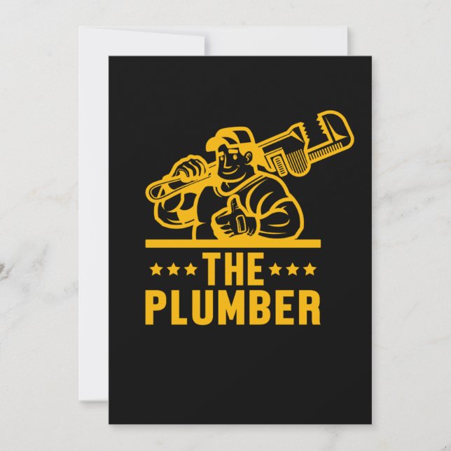 The Plumber Plumbing Tool Tools Profession Gift Invitation (Front)