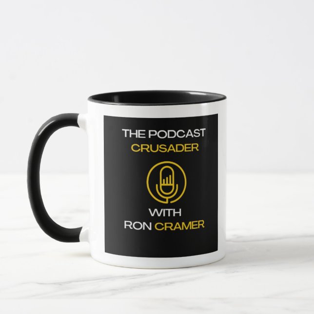 The Podcast Crusader Coffee Mug (Left)