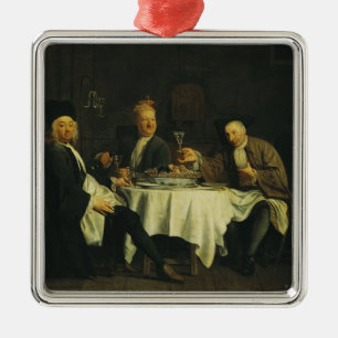 The Poet Alexis Piron  at the Table Metal Tree Decoration