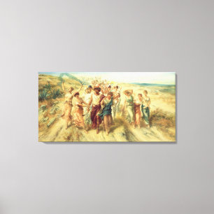 The Poet Anacreon (570-485 BC) with his Muses, 189 Canvas Print