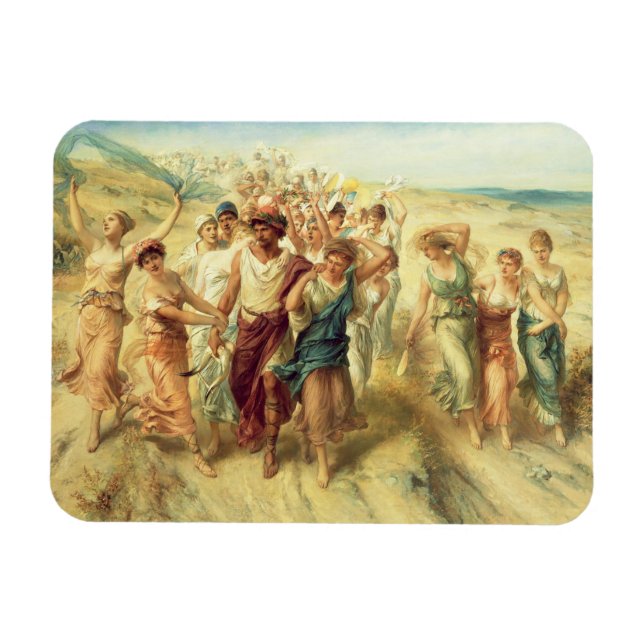 The Poet Anacreon (570-485 BC) with his Muses, 189 Magnet (Horizontal)