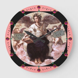 THE POETRY Allegory Fresco by Raffaello Sanzio Large Clock