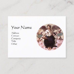 THE POETRY ALLEGOTY Monogram, White Business Card
