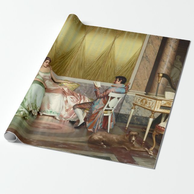 The Poetry Reading Wrapping Paper (Unrolled)