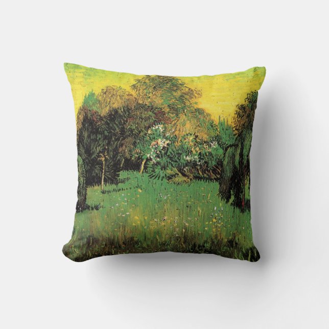 The Poet's Garden by Vincent van Gogh Cushion (Front)