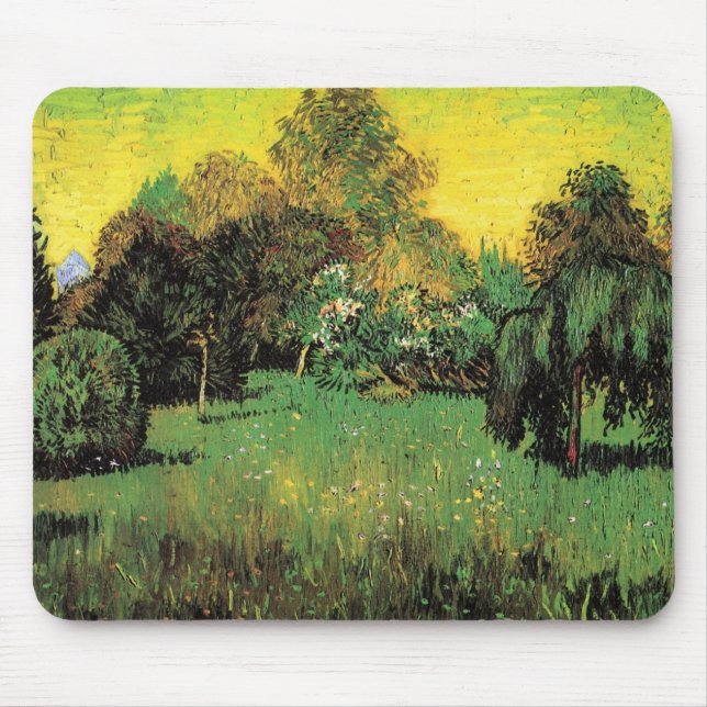 The Poet's Garden by Vincent van Gogh Mouse Pad (Front)
