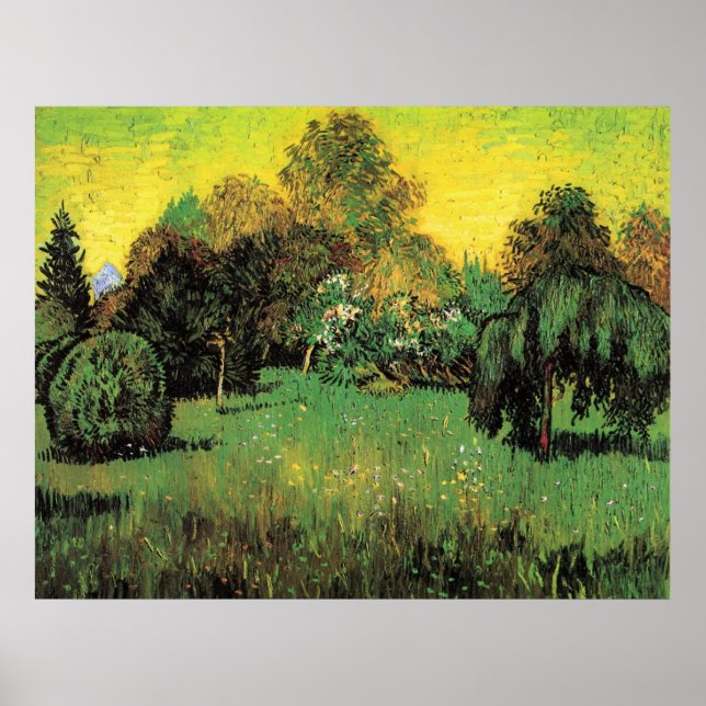 The Poet's Garden by Vincent van Gogh Poster (Front)