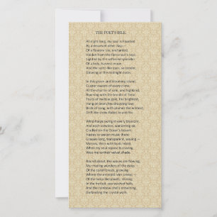 "The Poet's Isle" Beautiful 19th c. Poem Card