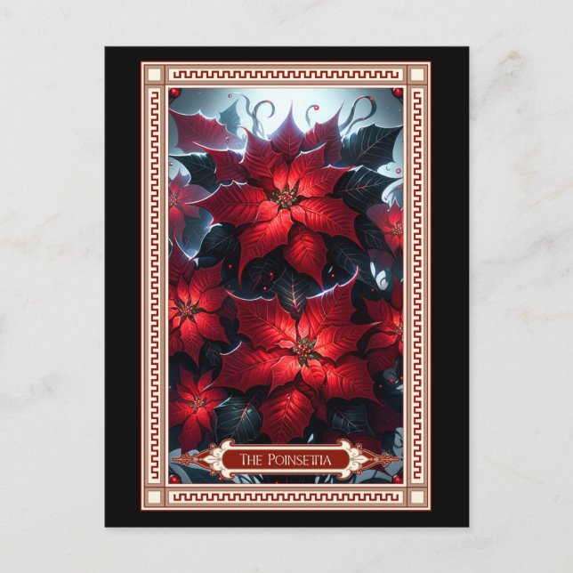 The Poinsettia Tarot Card (Front)