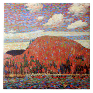 The Pointers, fine art painting by Tom Thomson, Tile