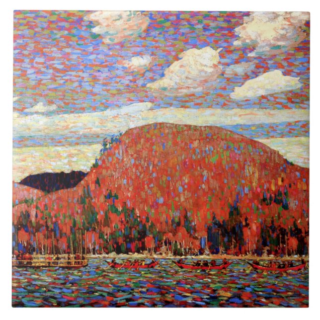 The Pointers, fine art painting by Tom Thomson, Tile (Front)