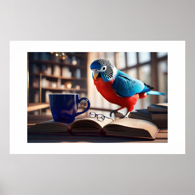 The Poised Parakeet Poster (Front)