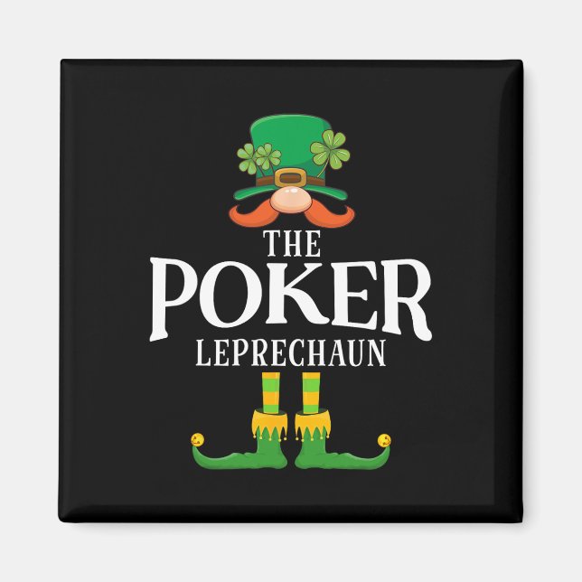 The Poker Leprechaun St Patricks Day Matching  Magnet (Front)