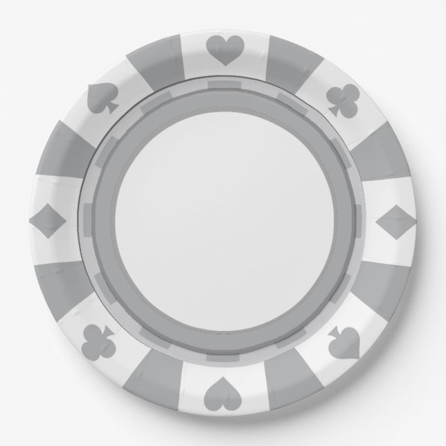 The Poker Player Party Style Paper Plate (Front)