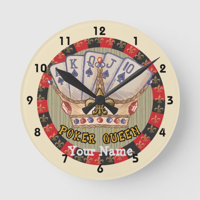 The Poker Queen Clock (Front)