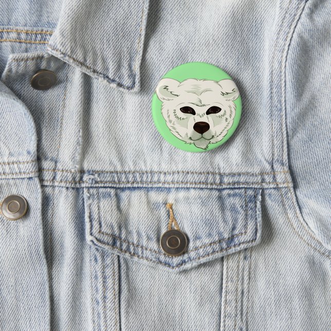 The Polar Bear // Button Pin (In Situ)