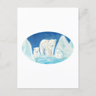 The Polar Bear Family   Postcard
