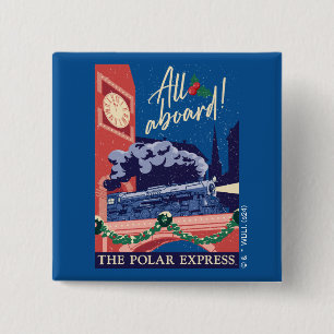 The Polar Express - All Aboard! 15 Cm Square Badge