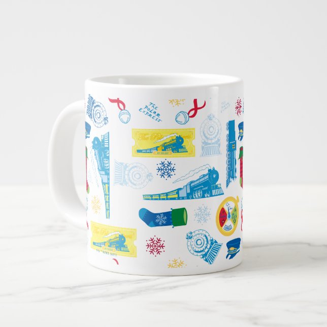 The Polar Express | Christmas Icon Pattern Large Coffee Mug (Front Left)