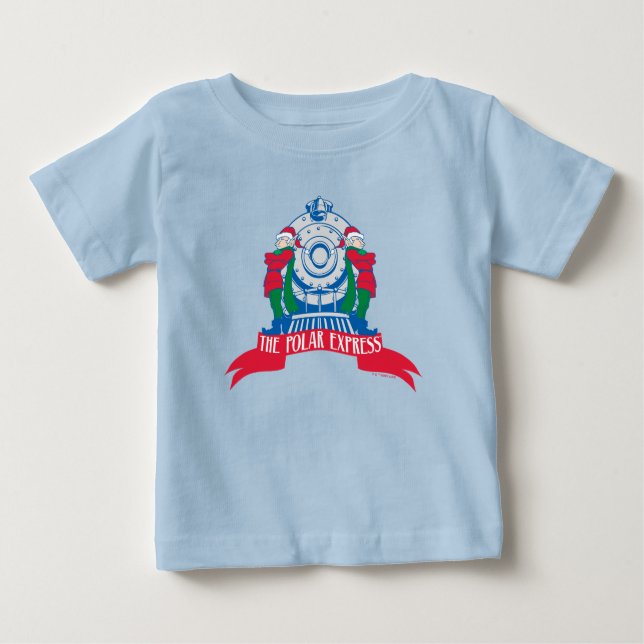 The Polar Express | Elves Standing By Train Baby T-Shirt (Front)