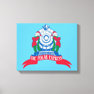 The Polar Express   Elves Standing By Train Canvas Print