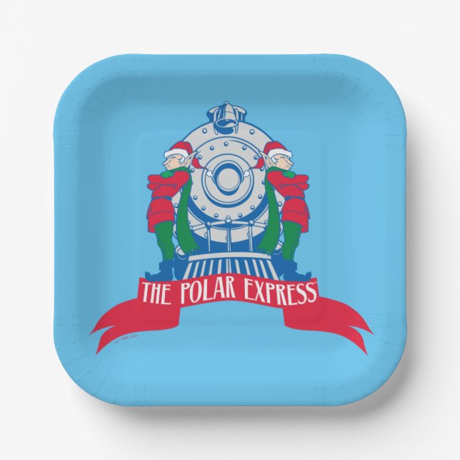 The Polar Express | Elves Standing By Train Paper Plate (Front)