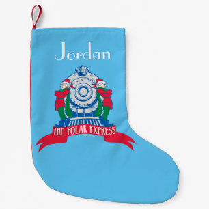 The Polar Express   Elves Standing By Train Small Christmas Stocking
