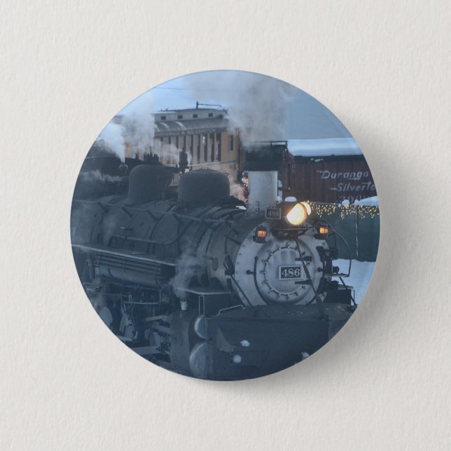 The Polar Express Engine 6 Cm Round Badge (Front)