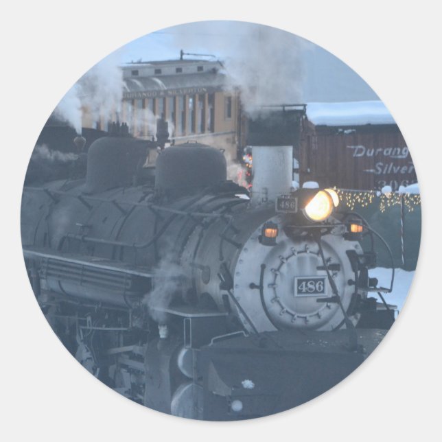 The Polar Express Engine Classic Round Sticker (Front)