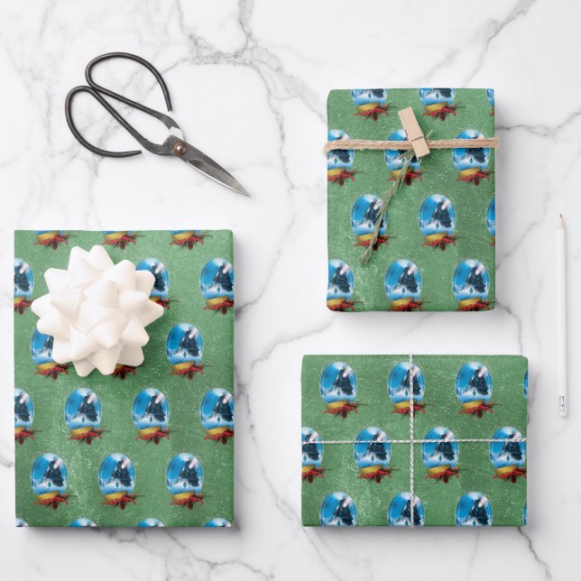 The Polar Express | Holiday Framed Train Arrival Wrapping Paper Sheet (Front)
