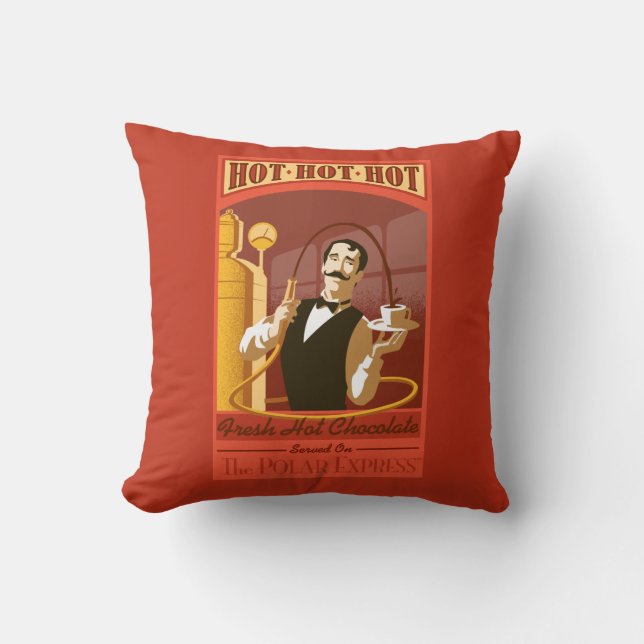 The Polar Express | Hot Chocolate Vintage Art Cushion (Front)