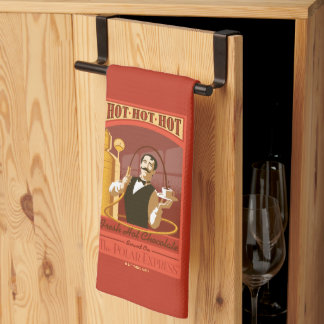 The Polar Express | Hot Chocolate Vintage Art Tea Towel