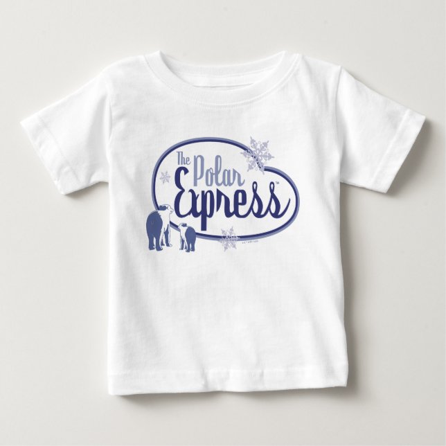 The Polar Express | Polar Bears Retro Graphic Baby T-Shirt (Front)