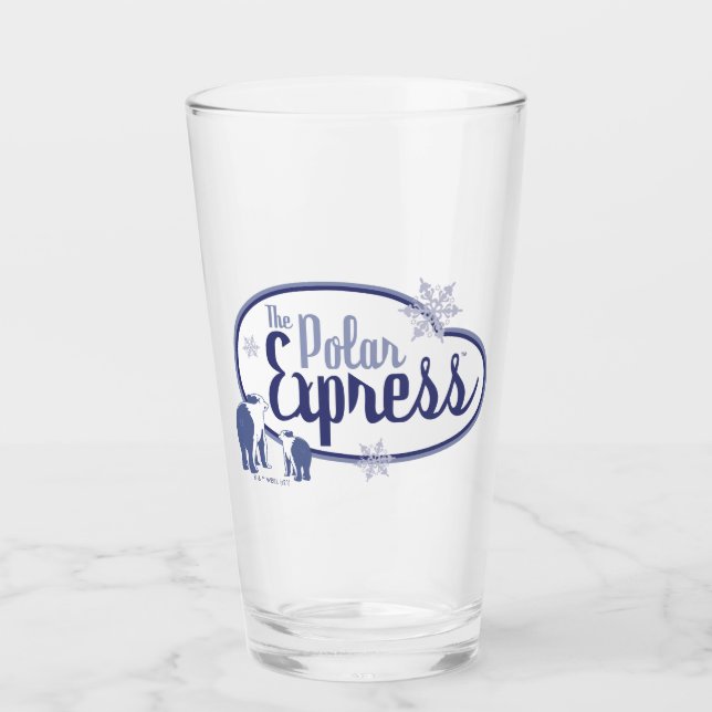 The Polar Express | Polar Bears Retro Graphic Glass (Front)