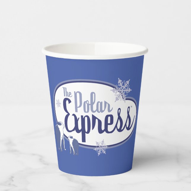 The Polar Express | Polar Bears Retro Graphic Paper Cups (Left)