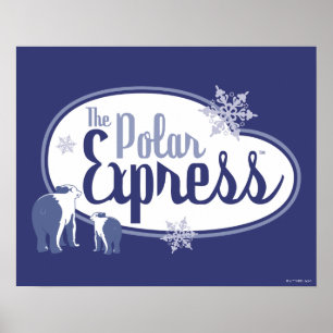 The Polar Express   Polar Bears Retro Graphic Poster