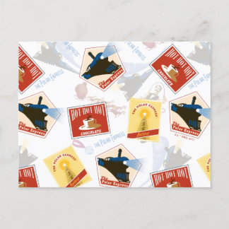 The Polar Express | Retro Sticker Pattern Holiday Postcard