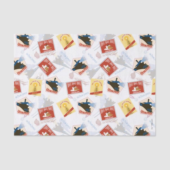 The Polar Express | Retro Sticker Pattern Tissue Paper (Front)
