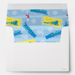 The Polar Express   Retro Train & Ticket Pattern Envelope