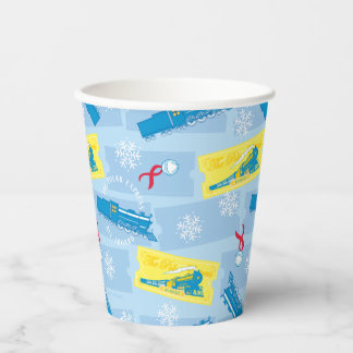 The Polar Express | Retro Train & Ticket Pattern Paper Cups