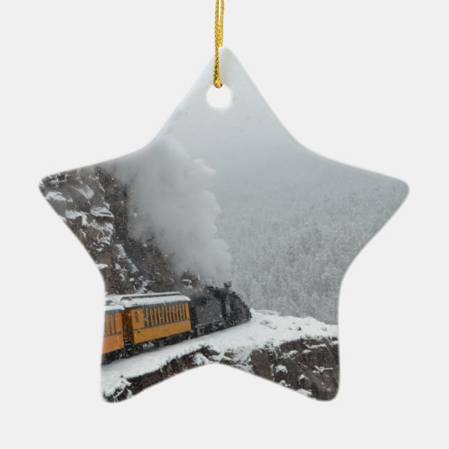 The Polar Express Rounds the Bend Ceramic Tree Decoration (Front)